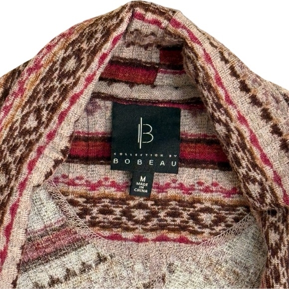 Bobeau Knit Open Front Cardigan Size Medium | Boho Layering Piece - Picture 2 of 9